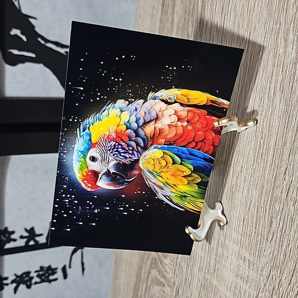 4x6 Parrot Watercolor Bird Oil Painting Art Fantasy Print - Picture 3 of 5
